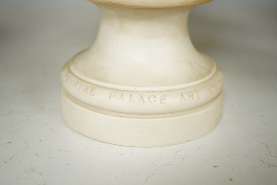 A Crystal Palace Art Union Copeland Parian bust of Shakespeare, published March 1 1864. Condition - fair, some surface dirt.